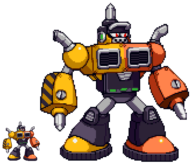 countgate's tweet photo. Impale! Impair! IMPLODE!
DWN. 087 Impact Man
#megaman #megaman11 #rockman #impactman #robotmaster #robot #capcom #pixelart #digitalart #artistsontwitter https://t.co/1iyLLgLz7n