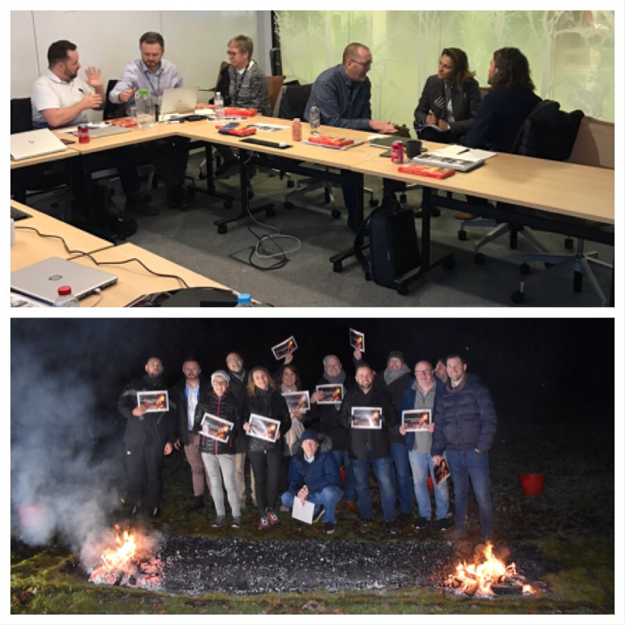 UK&amp;I Team. First HP Growth Mindset Training and then  Firewalk.