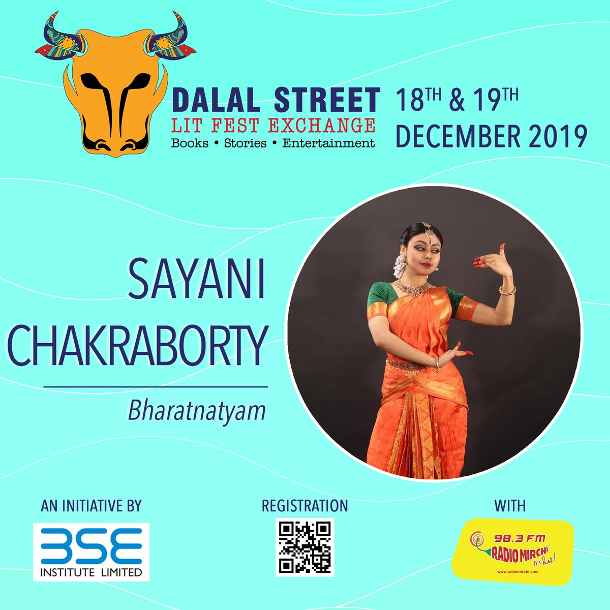 DSLITFest's tweet photo. Professional #Bharatnatyam artist &amp; Internet viral sensation from the video ‘Tandav’, #DSLFX2019 is proud to announce Sayani Chakraborty as one of our featured performers!
Date: 18th Dec, 6:30pm
Venue: International Convention Hall, PJ Towers, Dalal Street https://t.co/lZq38yDB1J