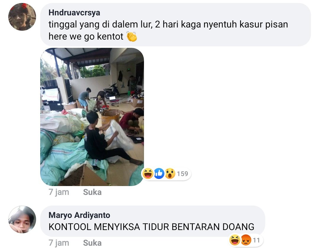 PenjahatGunung's tweet photo. Dibalik pesta HARBOLNAS 12.12
Ada kang packing dan kang sortir yang menderita
😂😂😂😂 https://t.co/JZ09BRZqlw