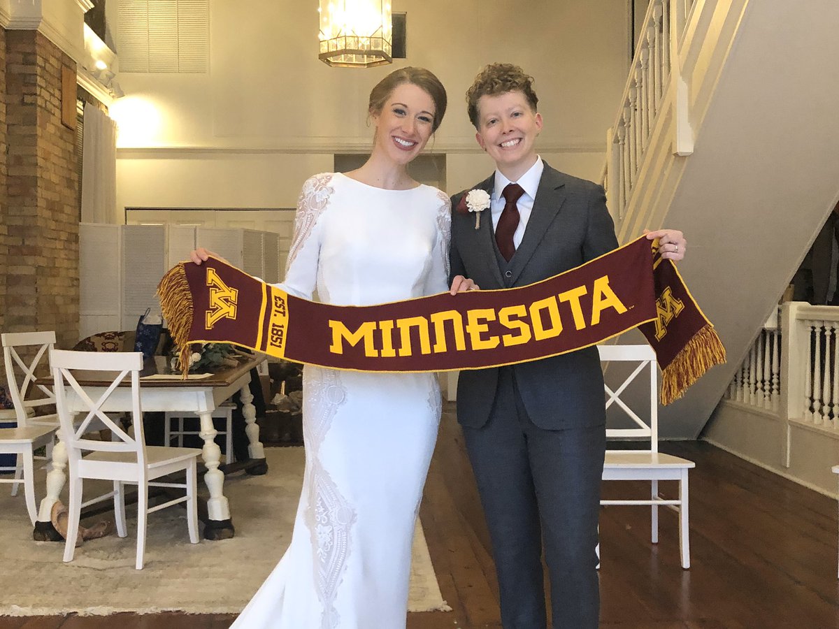 ButchTalk's tweet image. We just got married and are on our way to a mini moon, but we’re still cheering on @GopherWBB ! Come on #gophers ! #seasonticketholders #umn #universityofminnesota #gophersbasketball