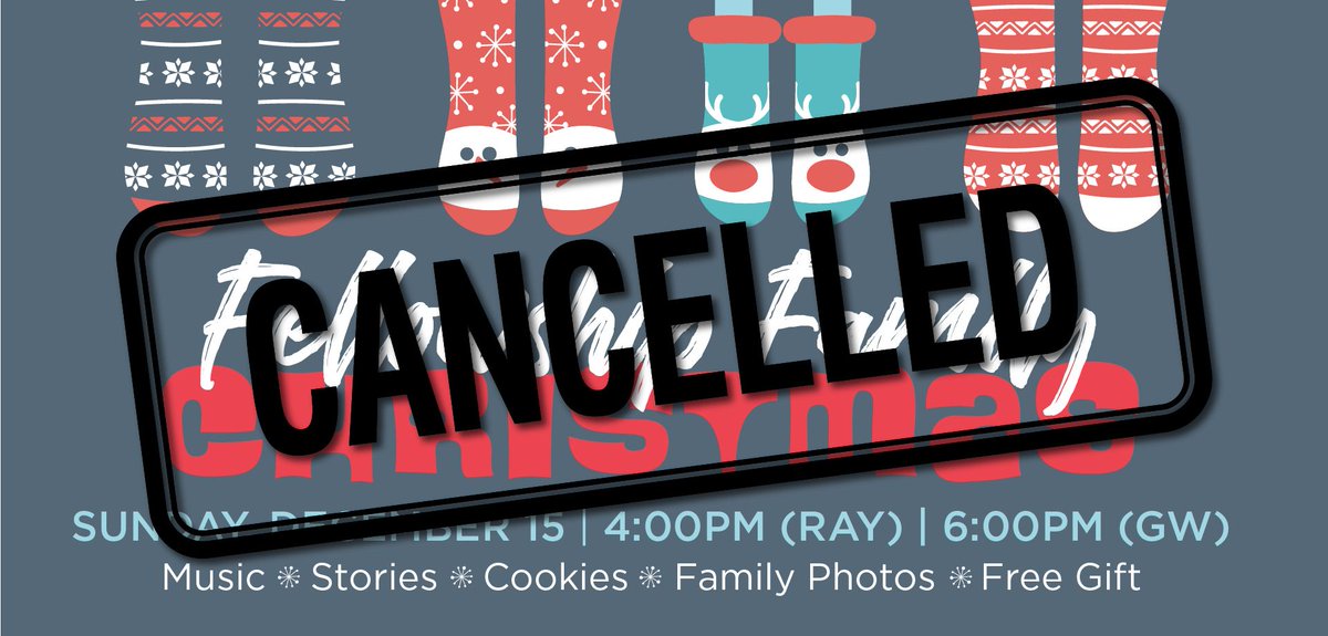 fcfamilykc's tweet photo. Due to unsafe weather conditions, we will not be having Fellowship Family Christmas this evening at either location. Please stay safe and warm and enjoy some time with your family at home!
#fcchristmas #fcfamily https://t.co/fAaGnsl6Wn