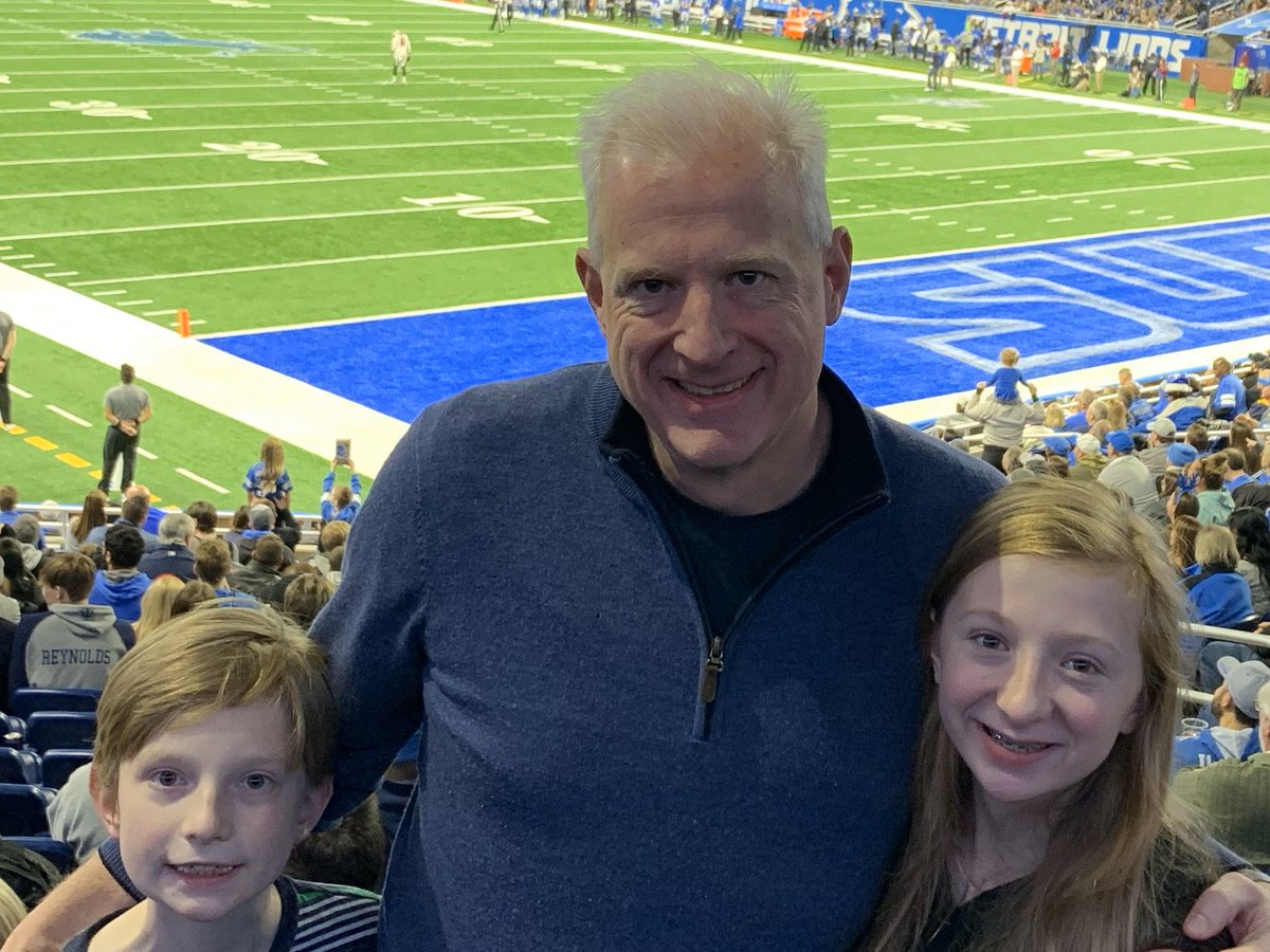 billw529's tweet photo. At the Detroit Lions game with Nicholas and Cecile. Their first Lions game. #OnePride https://t.co/B0tBNqls6e
