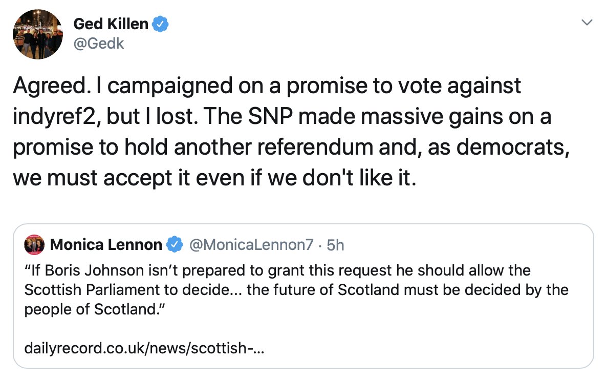 AngusRobertson's tweet photo. Welcome number of non-SNP politicians now saying the Scottish Parliament should decide over a second independence referendum. Things definitely changing in Scotland after the fourth election mandate won by @theSNP for #indyref2 #ScottishIndependence https://t.co/wDjiBqoNLH