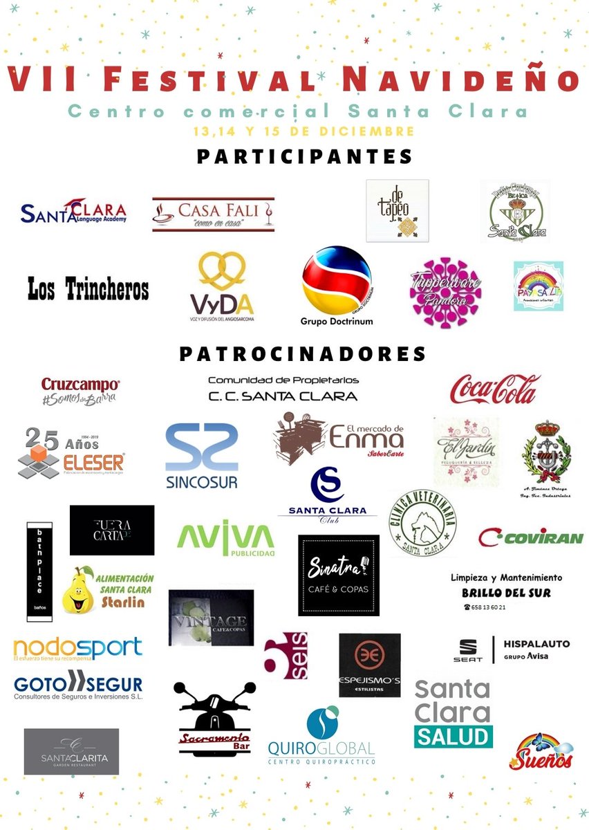 Nodo Sport patrocinador oficial del VII Festival Navideño del Centro Comercial Santa Clara 13,14 y 15 de Diciembre de 2019.