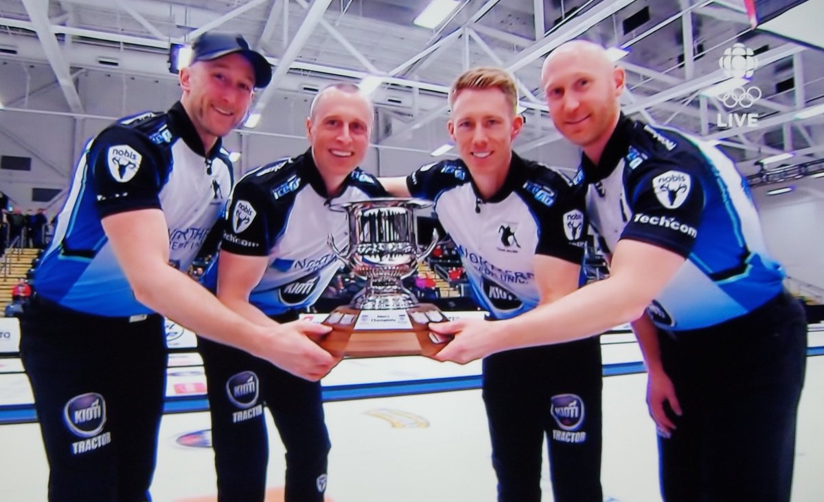 HardlineCurling's tweet photo. That was quite the #HardlineFinal at the National! Congratulations @TeamBradJacobs on winning your 2nd consecutive Slam π! Great playing! Congrats also to @TeamNiklasEdin on a hard fought final and to all #HardlineNation playoff teams! #icePad #JoinTheRevolution #MyHardline https://t.co/TXNangKS4v