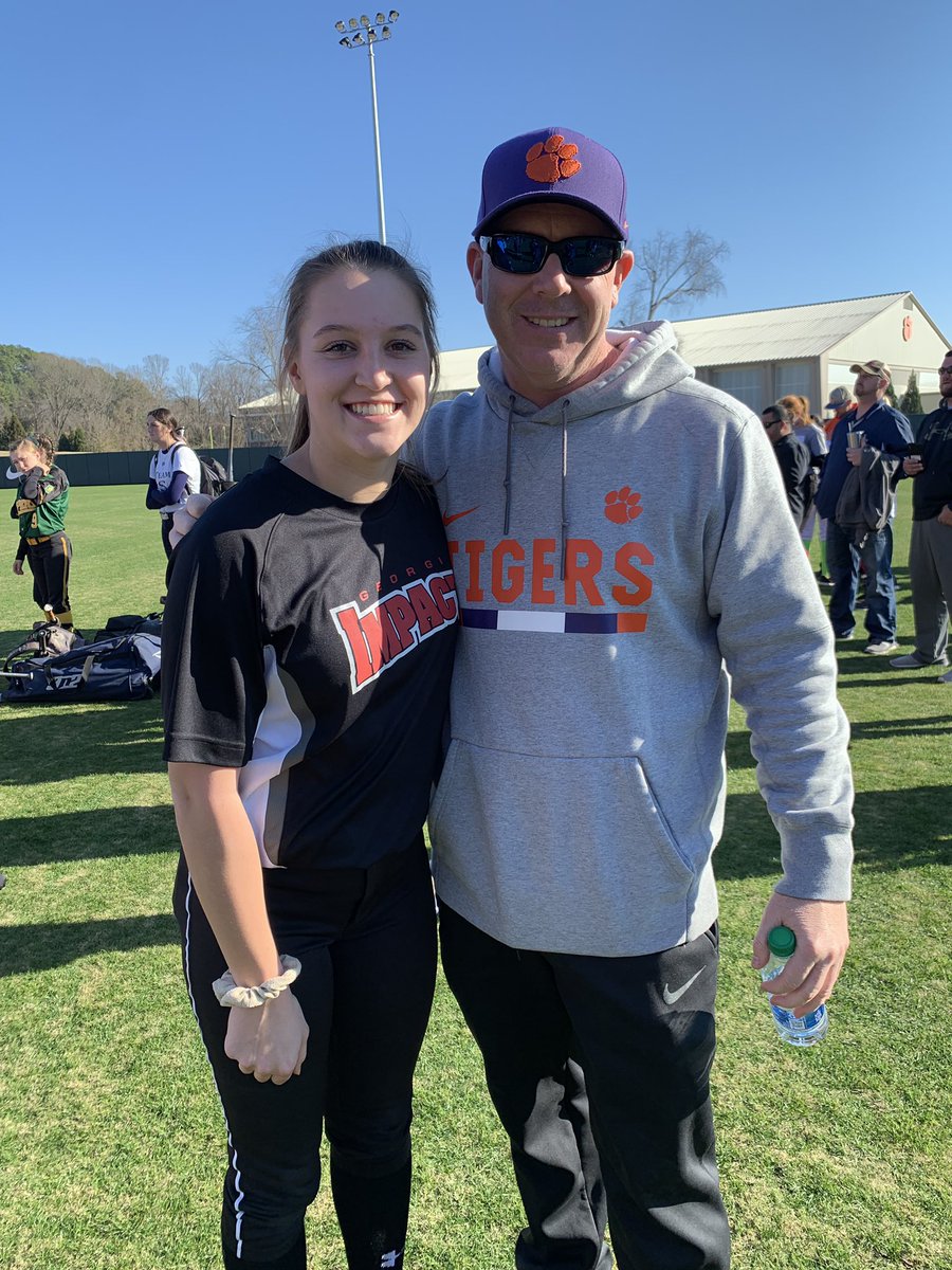 Payton_OConnor_'s tweet photo. Thanks @clemsonsoftball @rittmanjohn  @ClemsonCoachKJ @cbreault12  for a great camp today! @GAImpactPremier @martin_lincoln https://t.co/vHx1SXPbE0