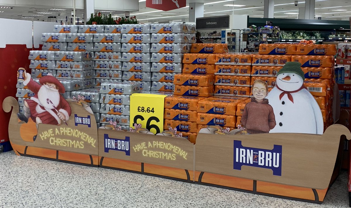 SmithyBusEd's tweet image. Tesco using point of sale materials to enhance the display for Irn Bru.  

Higher BusMan - Discuss using this into the pipeline promotion strategy. 

N5/H BusMan - Describe and justify the pricing strategy in this picture.