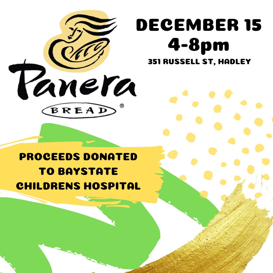 Come support UMass FTK tonight at Panera in Hadley from 4-8pm! See you there! 🌟