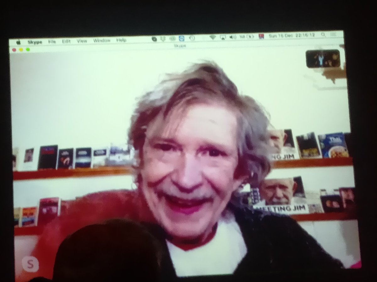 itirerhart's tweet photo. This Sunday evening we watched #MeetingJim, the award winning documentary by #EceGer on the legendary Jim Haynes. Then we had a live chat with the man himself and a Jimmy-style dinner. What a bliss! #HelloILoveYou @dasdasistanbul https://t.co/wWf9liCZKc