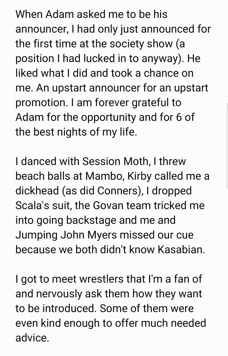 mrseanmbarrett's tweet photo. On what would have been a show day, I just wanted to say my piece about Empire Wrestling and what it meant to me.

Honestly it's a bit sappy and self indulgent but sometimes you just need to get things out of your head. https://t.co/yZiyqomxoq