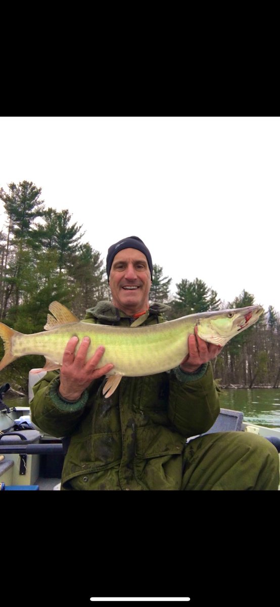 _cparnisari's tweet photo. my dad has been attending a monthly muskie club and he was the only person to not catch one. he was so sad, until today!! good job dedo! 🥰 https://t.co/d9a0griqXN