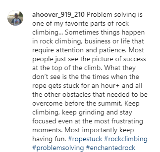 Pickle28766's tweet photo. #Problemsolving is one of my favorite parts of #rockclimbing... 

 #ropestuck #motivation @garyvee https://t.co/Ja96ckqqul