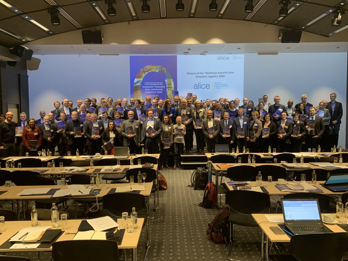 ISENSE_GROUP's tweet photo. ALICE official members, among them @ISENSE_GROUP, celebrated the release of Roadmap on Physical Internet and Towards Zero Emissions logistics 2050 during the #ALICE networking Plenary Meeting which took place in 📍 #Brussels on 1⃣1⃣-1⃣2⃣/1⃣2⃣. https://t.co/Kq08Wu8kq6