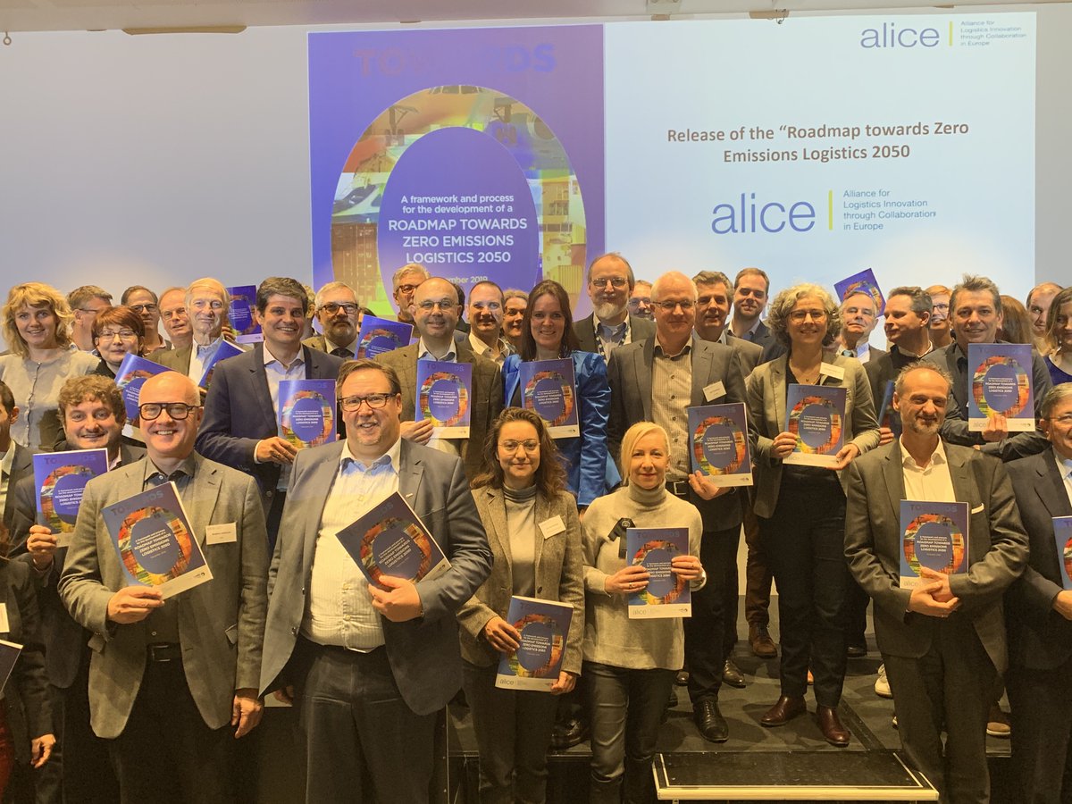 ISENSE_GROUP's tweet photo. ALICE official members, among them @ISENSE_GROUP, celebrated the release of Roadmap on Physical Internet and Towards Zero Emissions logistics 2050 during the #ALICE networking Plenary Meeting which took place in 📍 #Brussels on 1⃣1⃣-1⃣2⃣/1⃣2⃣. https://t.co/Kq08Wu8kq6