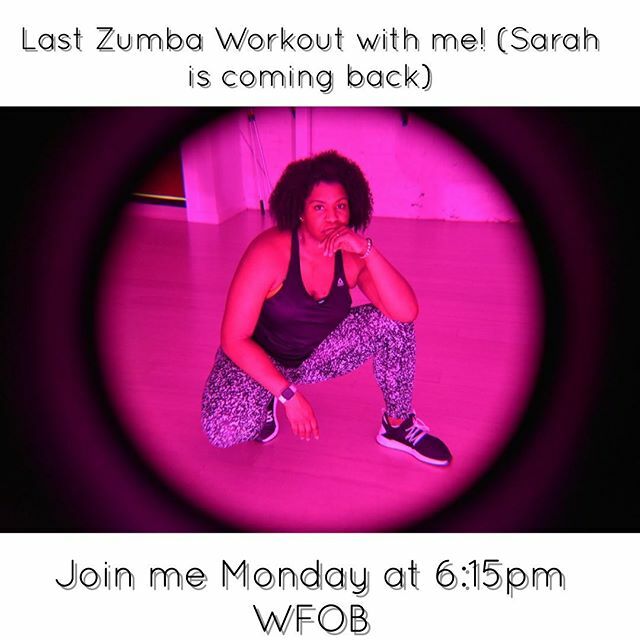 Ms_Ulana's tweet photo. My last class subbing for Sarah!!! Join me and dance away your Monday!!! No excuses!!! Be there!!!! Drinks after to celebrate the end of Sarah’s Master program and my sub takeover!!! #zumba #dancefitness #wfob #loveandlaughter #bettertogether https://t.co/b4nfHS9oJb https://t.co/oYpWw21sNL