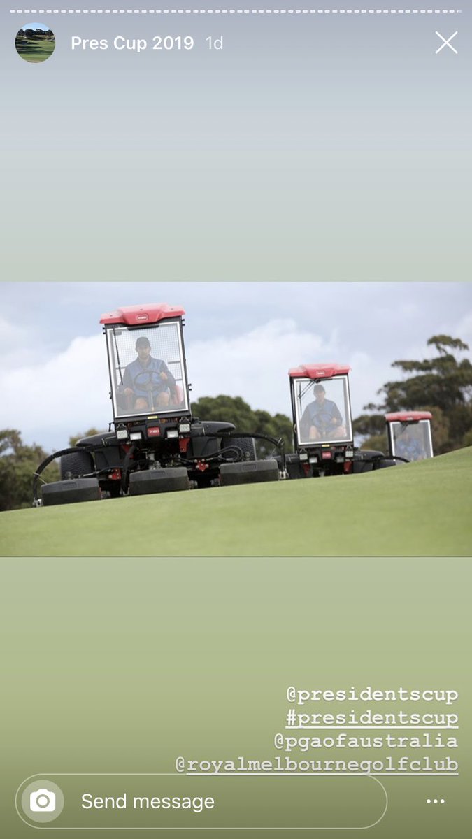 KRTuck06's tweet image. What an absolute honour and privilege to work along side of the worlds best greenkeepers at Royal Melbourne for the Presidents Cup! Made some great memories and new friends in doing so. #PresidentsCup #RM #whataweek #somuchfun