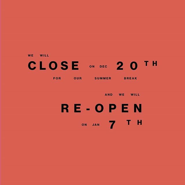 UmencoTalent's tweet photo. We will close on Dec 20th for our Summer break, and we will re-open for business on Jan 7th. Happy Holidays. 
#thecompanywekeep @umencotalent https://t.co/u3EUvEvHuw https://t.co/VcbY8erxfC