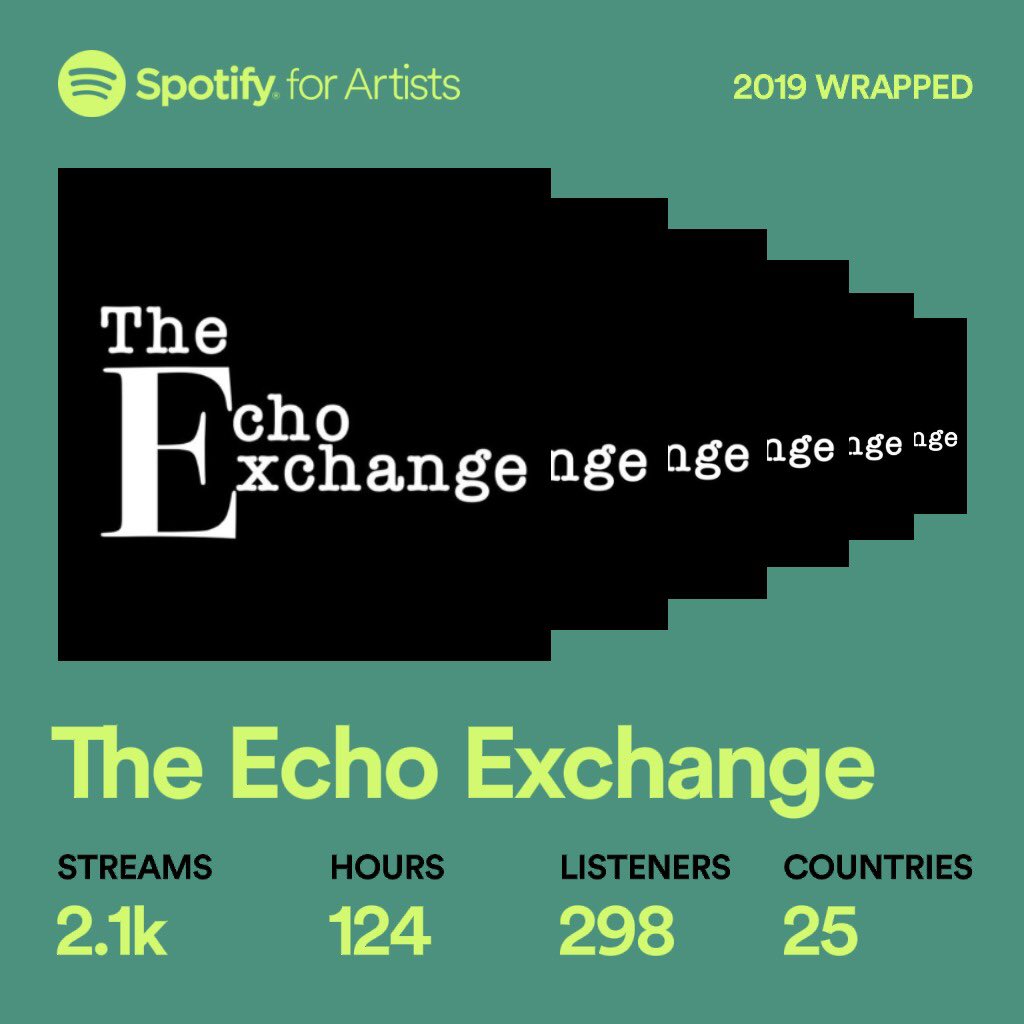 mooredj's tweet photo. Another great year for my band @TheEchoExchange ! Looking forward to our new recordings that are coming out in 2020 so make sure you follow us to stay updated!
#sfmusic #myband #staytuned #rock #pop #guitar #spotify #2019wrapped https://t.co/4tOH3eRTpJ