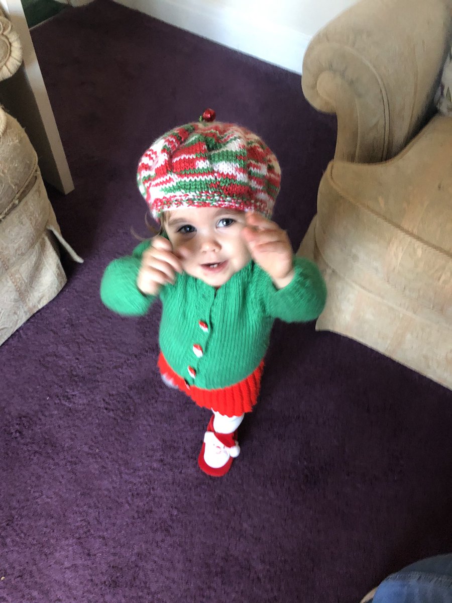 Thankyou granny for my Christmas outfit. 💚❤️