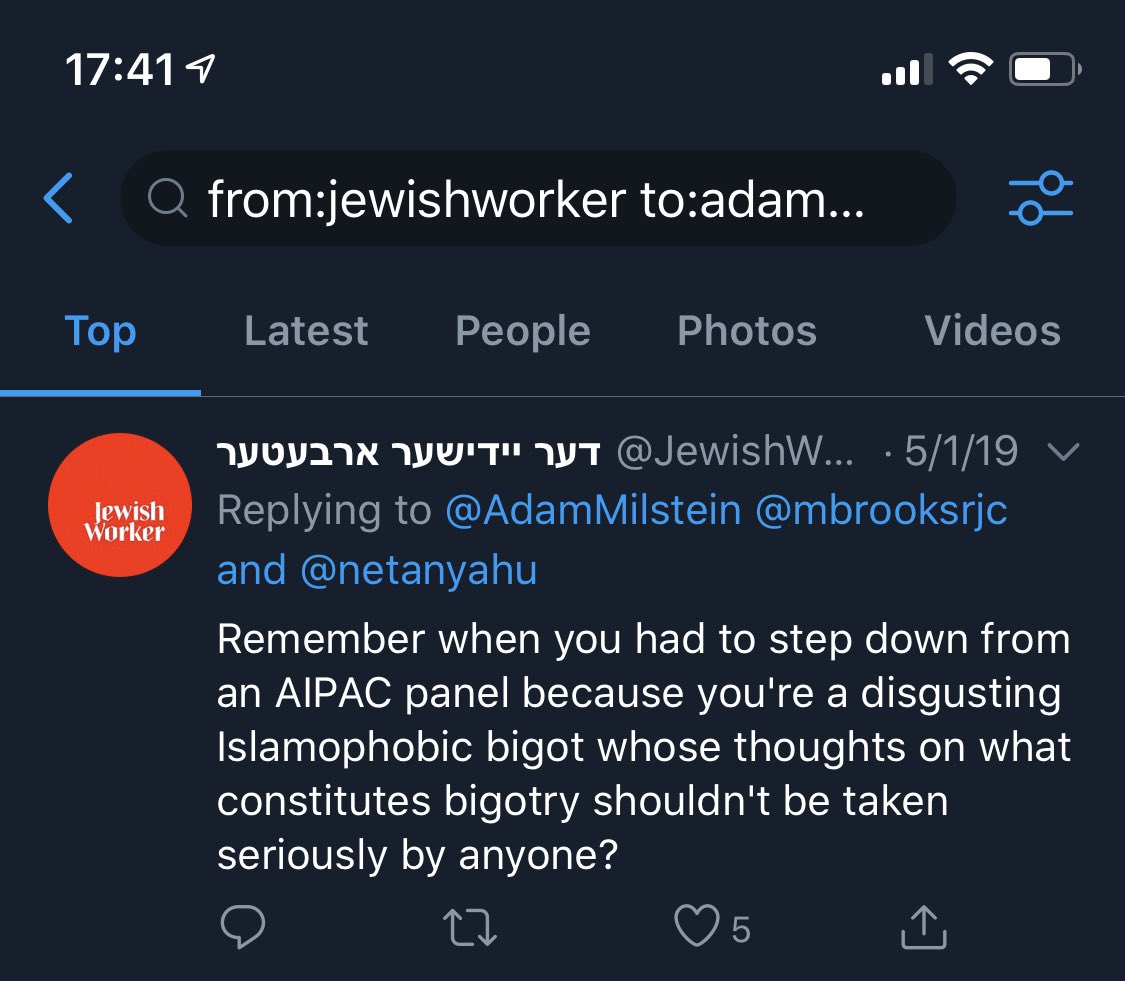 @AdamMilstein @JewishWorker @selfagency_llc @HenMazzig @LahavHarkov 'constantly trolling my account'