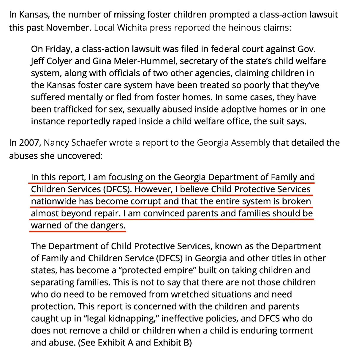 Rape A Child Inside A Child Welfare Office??'In Some Cases, They Have Been Trafficked For Sex, Sexually Abused Inside Adoptive Homes, Or In One Instance Reportedly Raped Inside A Child Welfare Office.'Megan Fox, PJ Media, December 27, 2018 https://pjmedia.com/parenting/is-child-protective-services-trafficking-children/?utm_source=dlvr.it&utm_medium=twitter