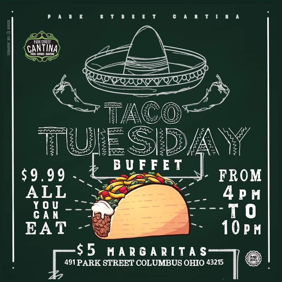 Yall should come to <a href="/ParkStCantina/">Park Street Cantina</a> for a taco buffet on Tuesday.  All you can eat, and theyll show the #CBJ game.  I do believe theyll have $3 Labatt tall boys too.  I'll be there.  

*disclaimer- I have no affiliation other than I go there all the damn time 😂