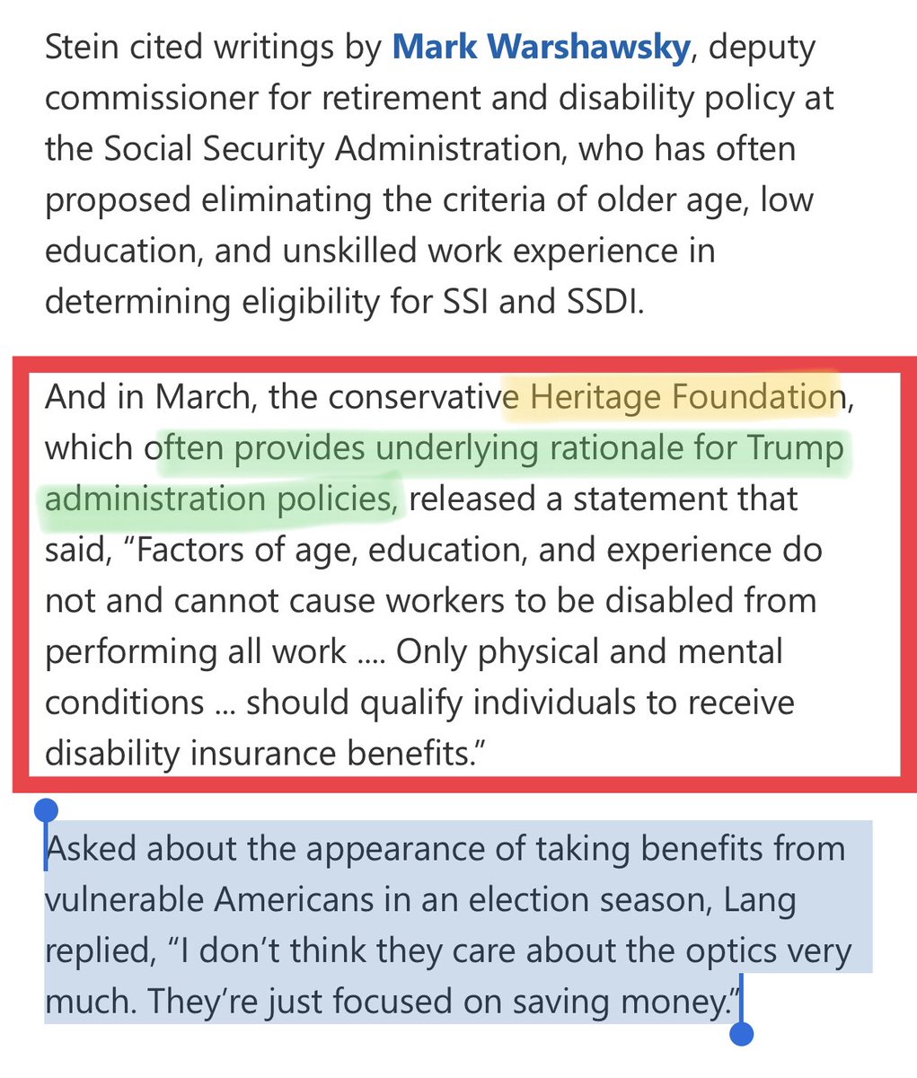 And who funds Heritage Foundation that’s apparently writing policy?