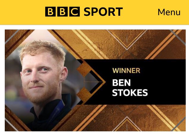 Great to have an pre Christmas election where I was pleased with the outcome #SPOTY #peoplesvote #sportinspires @benstokes38