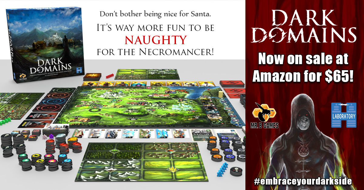LabH_Games's tweet photo. Embrace your dark side this Christmas. Santa wont care. But hurry,  this sale only lasts till December 31st or supplies last! Give the gift of evil! #bemorevil #embracethedarkness #boardgame https://t.co/NOlSnRmiqz