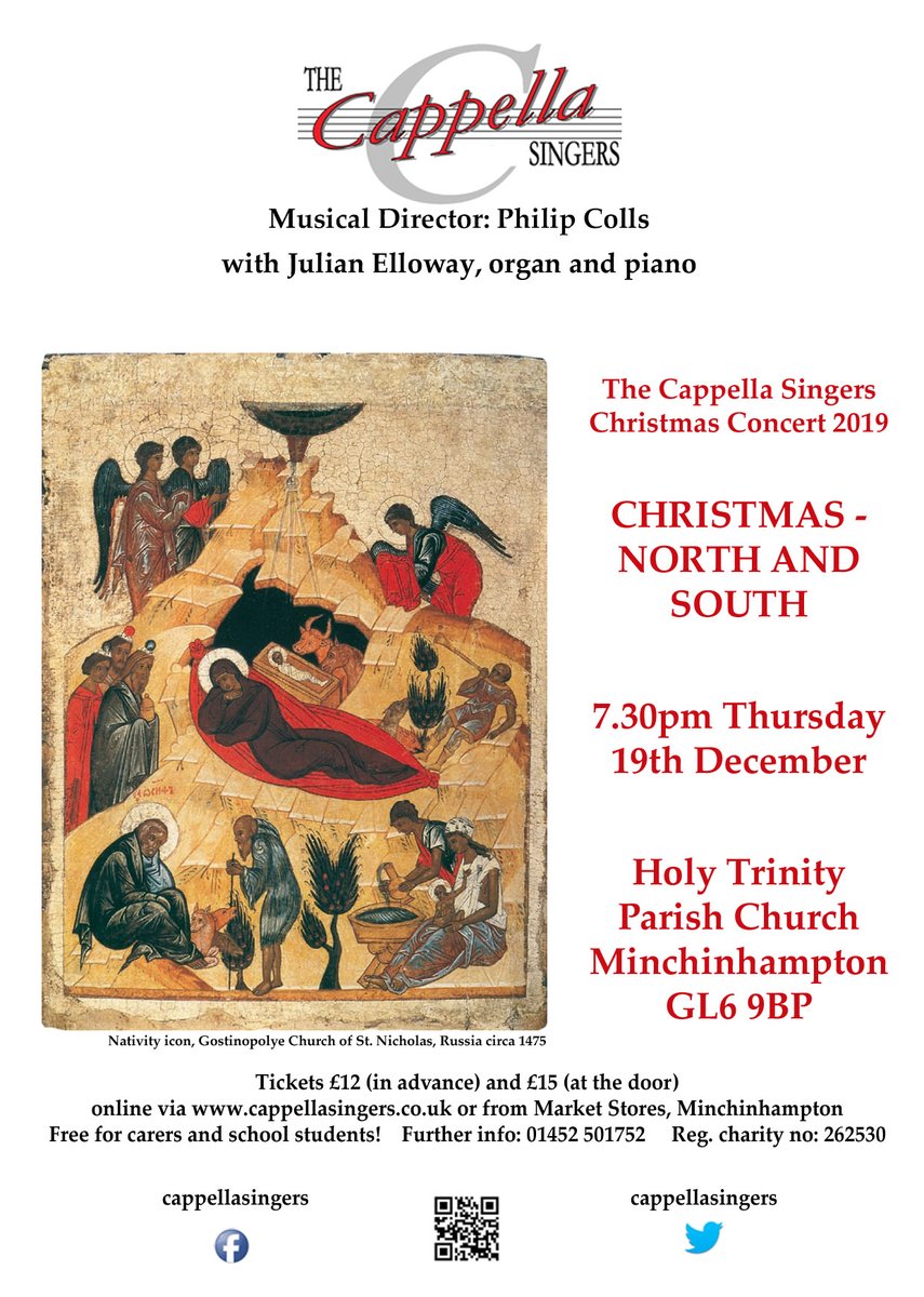 cappellasingers's tweet photo. Christmas - North and South. The Cappella Singers antidote to carol concerts. Don't miss it, this Thursday 19 December, 7.30pm at Minchinhampton Parish Church. Tickets £12 in advance here https://t.co/lx0tajbBLE https://t.co/r986OQ8rgR