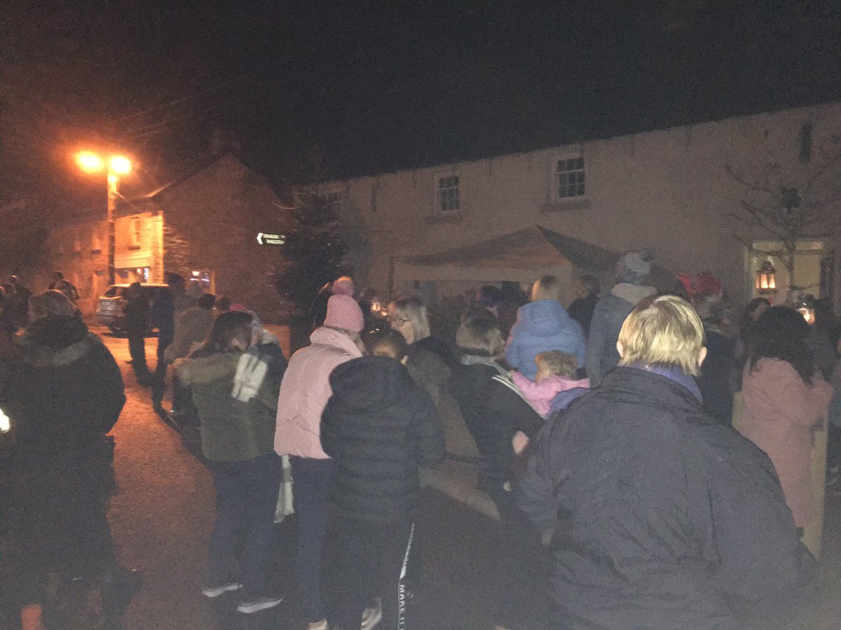 Harpballitore's tweet photo. Our village Christmas Tree was lit last nite by Sharon Flood wife of the late great John Flood who was a legend of Ballitore..Thanks to all organisers #Ballitore https://t.co/26RcG42jgV