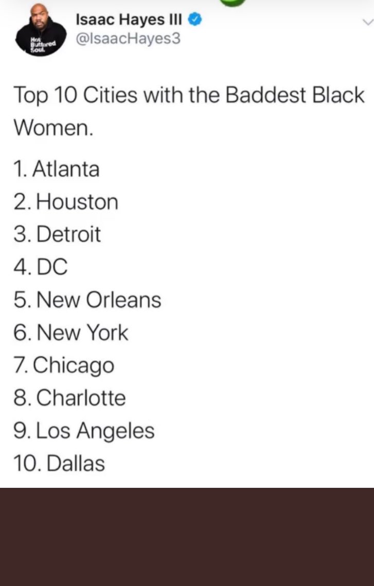 _CallMeET's tweet photo. Y’all city ain’t top 3? Lol https://t.co/floqFzDjaY