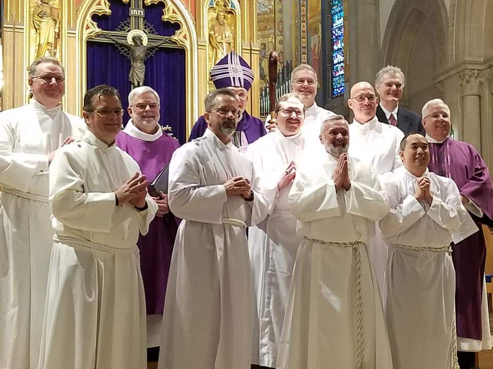 SanctusDiaconus's tweet photo. This morning, I and seven other men received the Ministry of Acolyte, the last step before Holy Orders in the Latin Rite. Diaconate ordination here we come!
#CatholicTwitter
#DeaconFormation https://t.co/KWA218tmSp