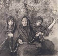 LE_Mythologie's tweet photo. Norse #mythology knows the Norns who rule the destiny of gods and men. They descend from gods, dwarves and elves. Her names are Urd (fate), Verðandi (that which is happening) and Skuld (that which should become).
#aMythForSunday #folklore https://t.co/E3j5WVe6JM