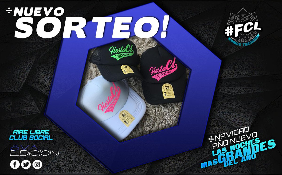 • #SORTEO🆑 !! Dale #RT🔃 ➡ Más #GORRAS de Regalo 🔥🔥 Más Manija!! 💣💣  Cada vez menos para volvernos a Ver!! 😎😎 Una ciudad Entera en un solo lugar ! BRINDAMOS TODOS JUNTOS!! 🍾🎉 8 AÑOS de la CL ➡ #SOMOSTRADICION • ...Contando los días ⌛