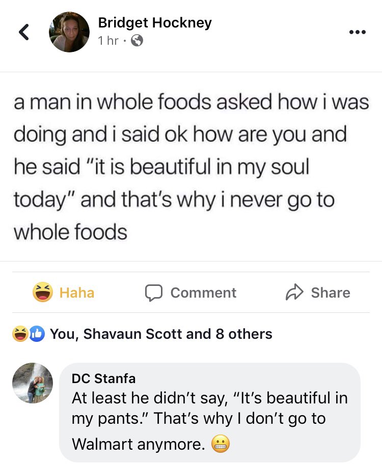 DCStanfa's tweet photo. #walmartproblems #wholefoods #humor #WritingCommunity https://t.co/ZdSHJ1LpEj