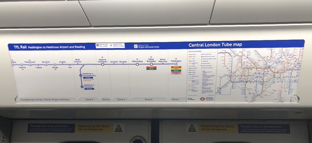 Burdett's tweet photo. Hey @TfLRail. Why don’t the maps fit in their allotted frames on your trains?
You ought to allow more space for the margin. #ading #purpletrain https://t.co/pZ2leXqjFF