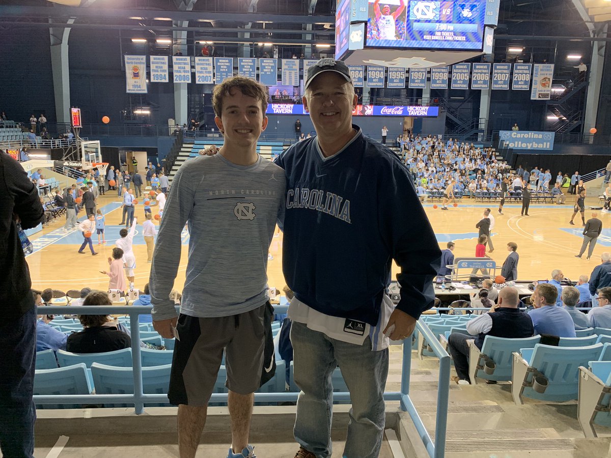 revkevq's tweet photo. Excited to be back in Carmichael Auditorium after 35 years - last time I was here was March 1984 in the regular season finale against Duke - a 2OT win in what would be Michael Jordan’s last home game! #throwback #gotarheels https://t.co/9CvYTwNXhP