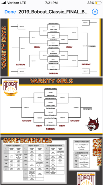 The Brackets are set! Come check out <a href="/pchsbobcats/">2015-20 PCHS Men’s Basketball</a> <a href="/qeahoops/">QEA Hoops</a> <a href="/WSCSLions/">Winston Salem Christian School</a> <a href="/VoyagerMBB/">Voyager Academy Men’s Basketball</a> <a href="/IMGABasketball/">IMG Academy Basketball</a> <a href="/BenLSmithBBall/">Smith Coach Partee</a> <a href="/CSAhoops/">CBA-NC Hoops</a> <a href="/inspireprep_/">Inspire prep</a> <a href="/sugarcreekcs/">Sugar Creek Charter</a> <a href="/NGFS/">NewGardenFriendsSch</a> <a href="/WFS_Basketball/">Woodberry Basketball</a> just to name a few! Great time and Great Basketball! December 19-21 in #TheDen!