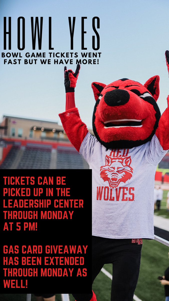 astatesga's tweet image. There is still time to grab your free bowl game tickets and enter to win a gas card‼️ head to the Leadership Center to claim yours!