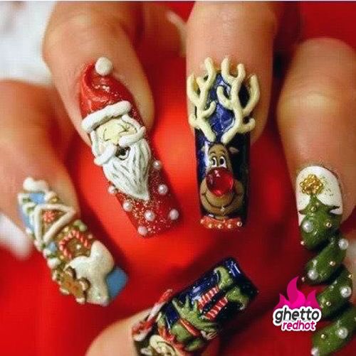 IiiBoomer's tweet photo. Gettin’ my wife some fancy nails for the holidays. #nailart #christmasjoy #winning https://t.co/HRhy5w3EDm