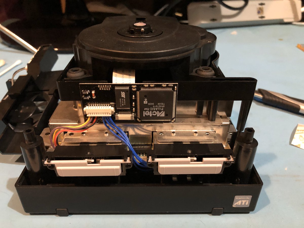 OregonRepair's tweet photo. Spiced up my personal Cube with a black faceplate. I’m diggin’ it, but it’s not quite where I want it. I still need to install a GCDual and a Noctura fan with @collingall’s printed shroud. Then, I might be done.

#xcm #vipergc #nintrndo #gamecube #modded #fullsizediscs #led https://t.co/EaV4Z9anlI