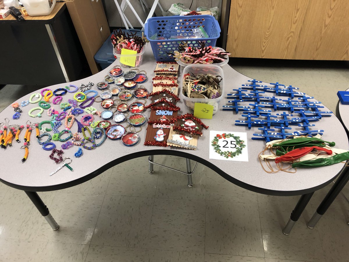 BarbaraWestlund's tweet photo. It’s Holiday Shop time! Everything is set up and ready for tomorrow! Proceeds from the sale will benefit a YES student who has just undergone a heart transplant! #EngageYCSD @kecagle
@kdenny_ @YCSD #InnovateYCSD @yes_falcons @leadegriffin @tkrejcareck https://t.co/t8XfCIplZu