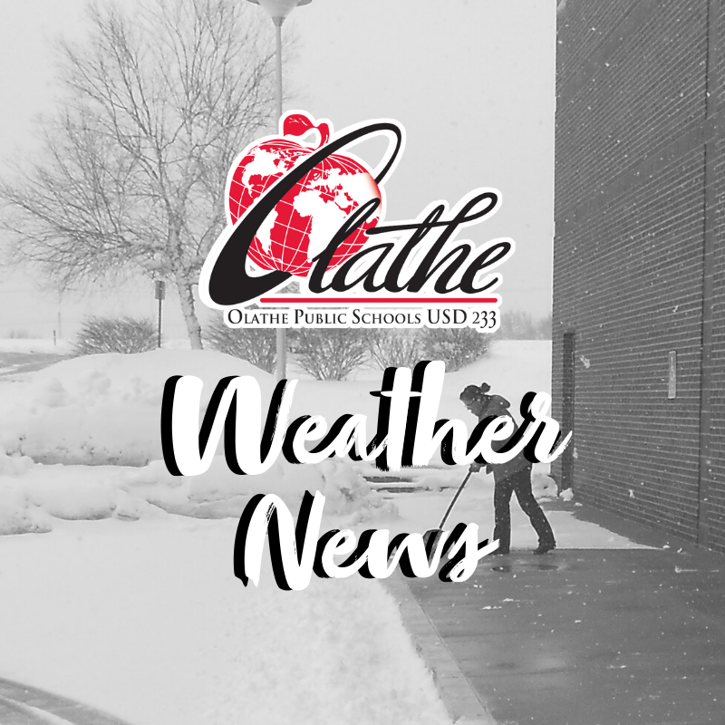 olatheschools's tweet photo. Due to inclement weather, Olathe Public Schools will be closed Monday, Dec. 16. Keep warm, stay safe and visit our website (https://t.co/PLLbn3FPyM) for additional information. https://t.co/w2zfpRpxOB