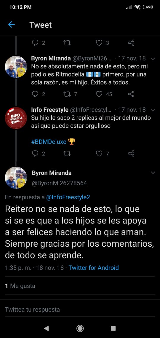 InfoFreestyle2's tweet photo. ¡Amor de padres! 💕

El día que RITMODELIA 🇬🇹 se hizo conocido, en aquella mitica batalla vs CHUTY 🇪🇸, el padre del guatemalteco nos comentaba esto. 

Hoy, un año después, el padre sigue apoyándolo, orgulloso de los logros de su hijo. https://t.co/0sI4kGY7QM