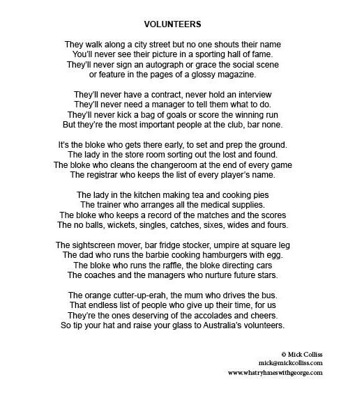 TrueSportWA's tweet image. Local poet and #Sudoku champion, @MickColliss  penned this great poem about sports volunteers in WA.

Share it around and check out Mick's work at mickcolliss.com

#GiveBack