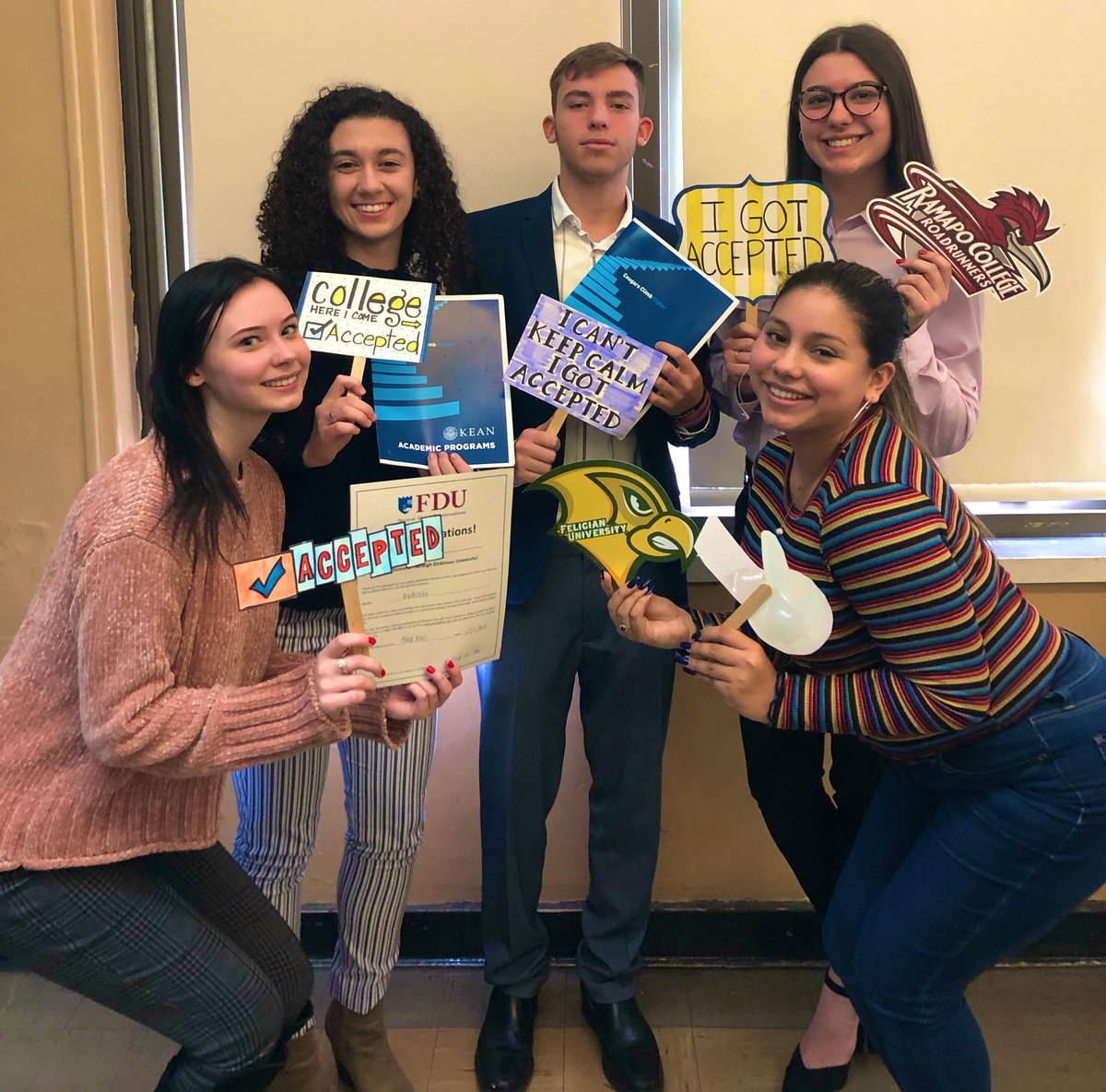 LHSLighthouse's tweet photo. Congratulations to all the seniors who participated in Instant Decison Day being accepted into Ramapo College, New Jersey City University, Seton Hall University, Felician University, Farleigh Dickinson Univeristy, Kean University and Caldwell University! 💙💛 https://t.co/pM45BH30N1