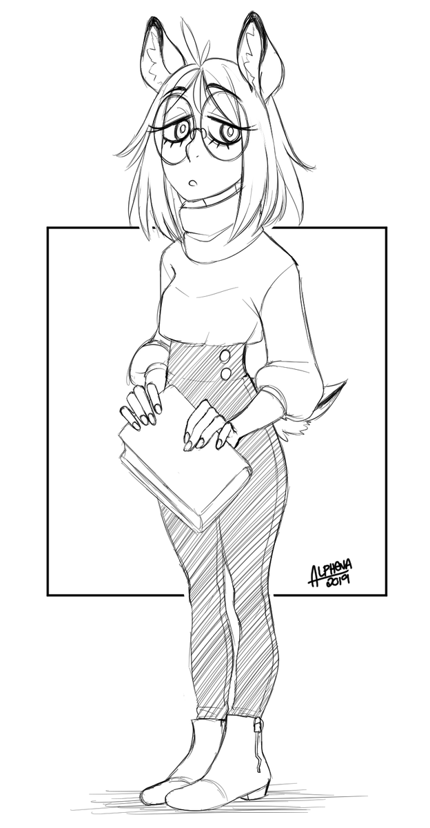 Doe girl OC I'm creatin for a fun little side thing!
She owns a bookstore/coffee shop and lives above it in a cozy apartment :>