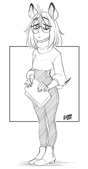 Doe girl OC I'm creatin for a fun little side thing!
She owns a bookstore/coffee shop and lives above it in a cozy apartment :> 
